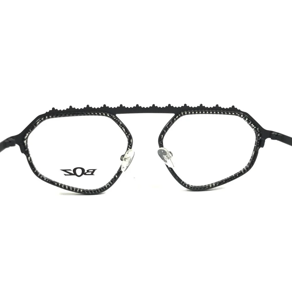 BOZ by J.F. Rey Eyeglasses Frames MICHELE 0005 Shiny Black Gray Gold 53-16-140